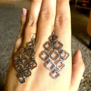Silver chandelier earrings